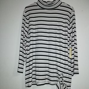 St John's Bay Women Stripe Long Sleeve Top Size XL NWT